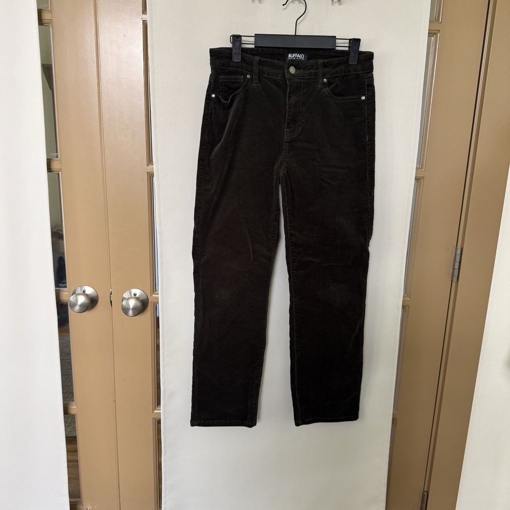 Buffalo David Bitton Womens 4/27 Brown Nyla Straight Leg Corduroy Pants